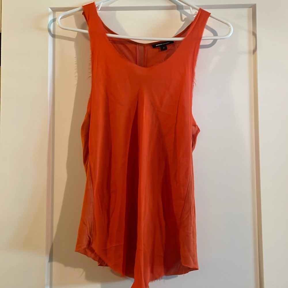 Silk orange tank